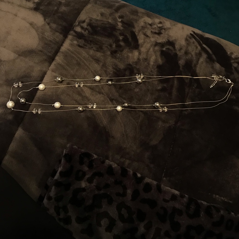 Silver wrap necklace